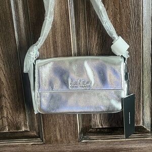 Nicole Miller Shiny Silver Bag